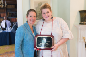 Professor Erika Seamon with Megan Howell, C'18, winner of the Durkin Prize